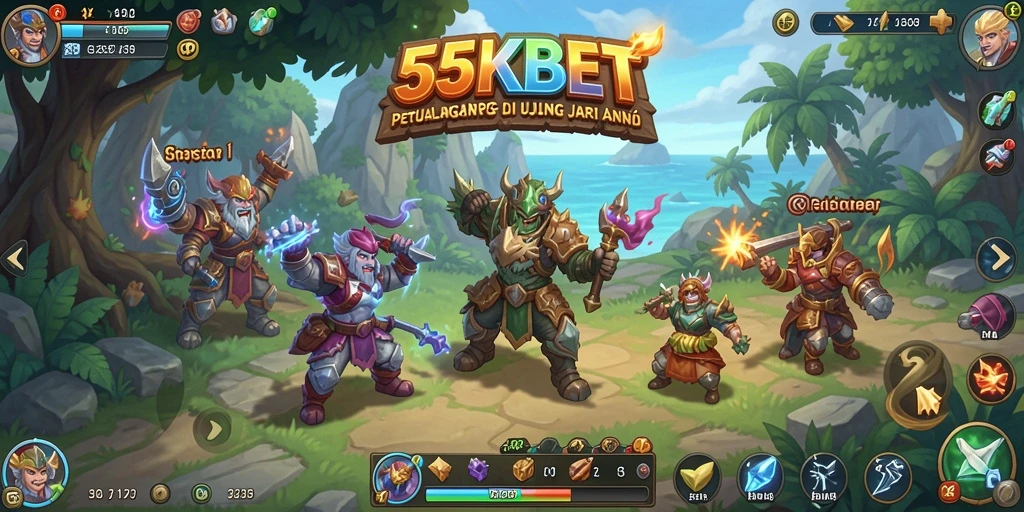 Tampilan gameplay RPG yang memukau di 55KBET.