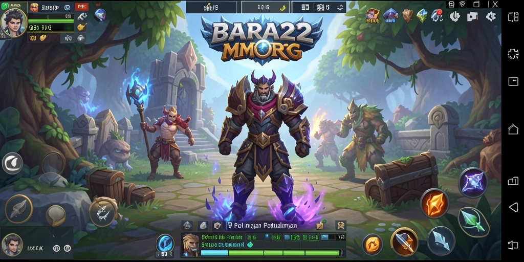 Screenshot gameplay BARA22 yang menampilkan pertarungan epik.