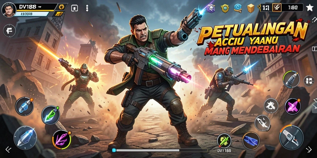 Tampilan gameplay <strong>DV188</strong> yang mendebarkan dan penuh aksi.