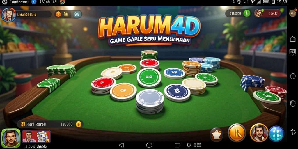 Gameplay seru Gaple di HARUM4D dengan tampilan menarik.