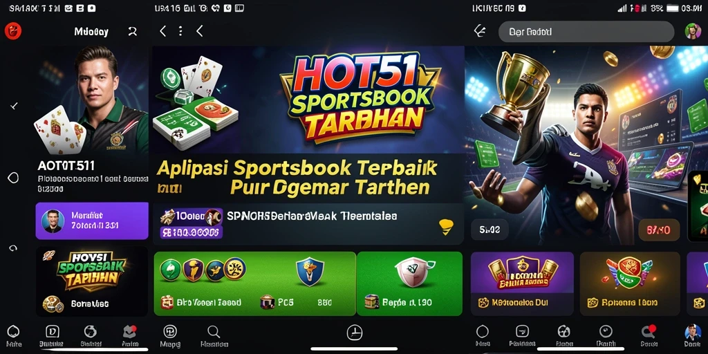 Tampilan gameplay menarik dan interaktif dari aplikasi Sportsbook.