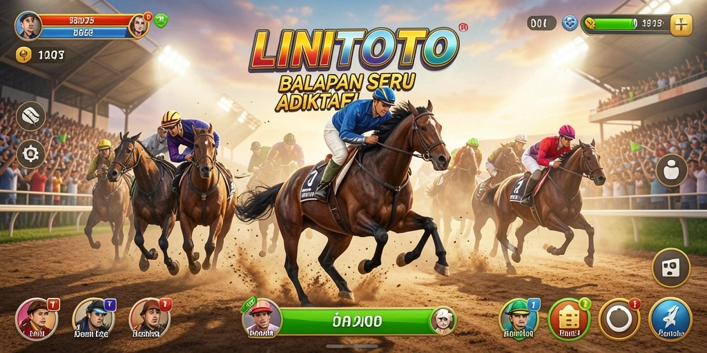 Tampilan gameplay Racing yang seru di LINITOTO, balapan penuh aksi.