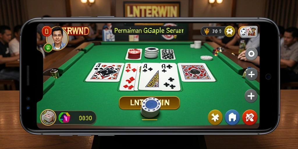 Gameplay LNTERWIN yang seru dan kompetitif dalam Gaple