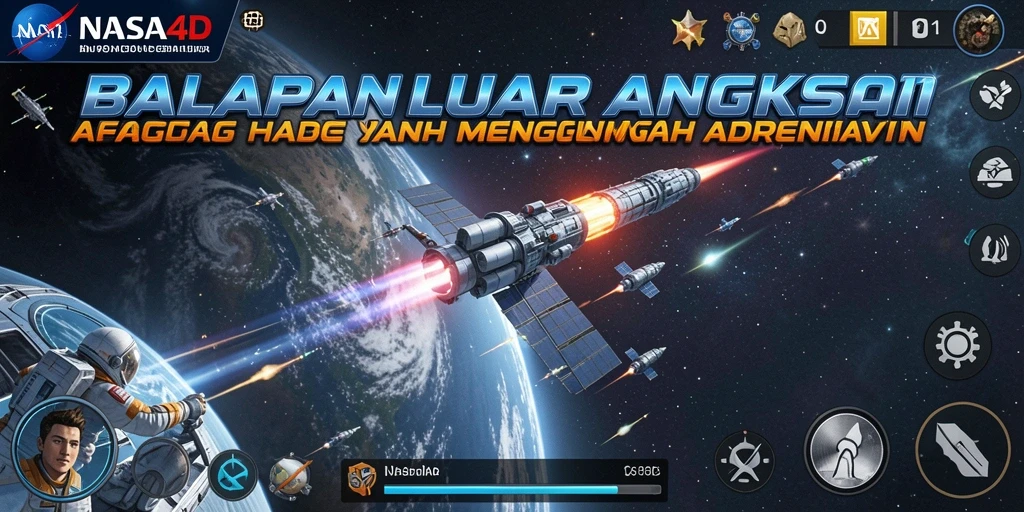 Gameplay balapan luar angkasa yang seru dan menantang.