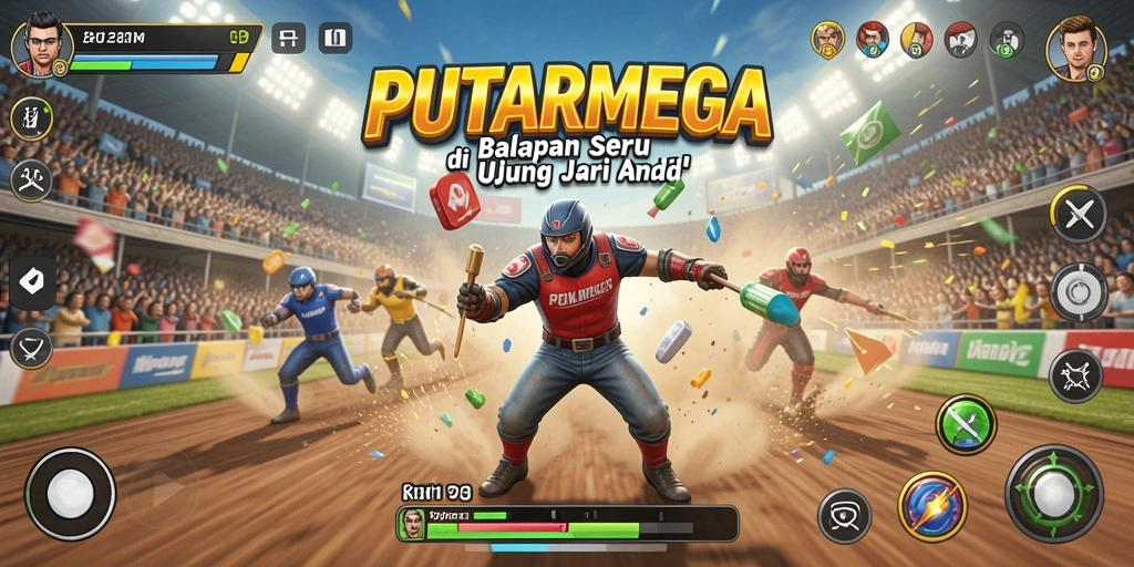 Gameplay PUTARMEGA yang penuh aksi dan menegangkan.