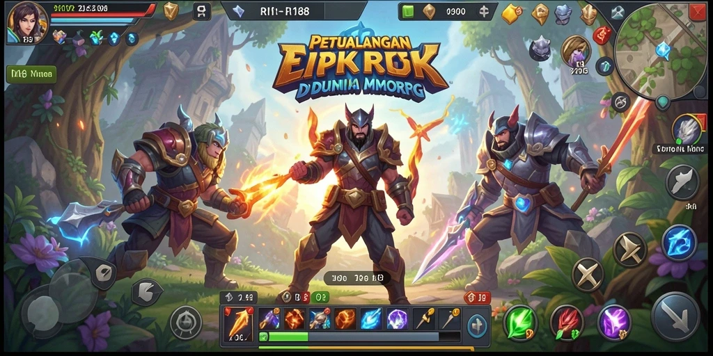 Screenshot gameplay RI188 menampilkan aksi seru dalam dunia MMORPG.